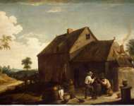 Teniers David II Landscape with Peasants before an Inn - Hermitage